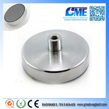 N42 D125X50mmxm14 Hole Neodymium Pot Permanent Magnet